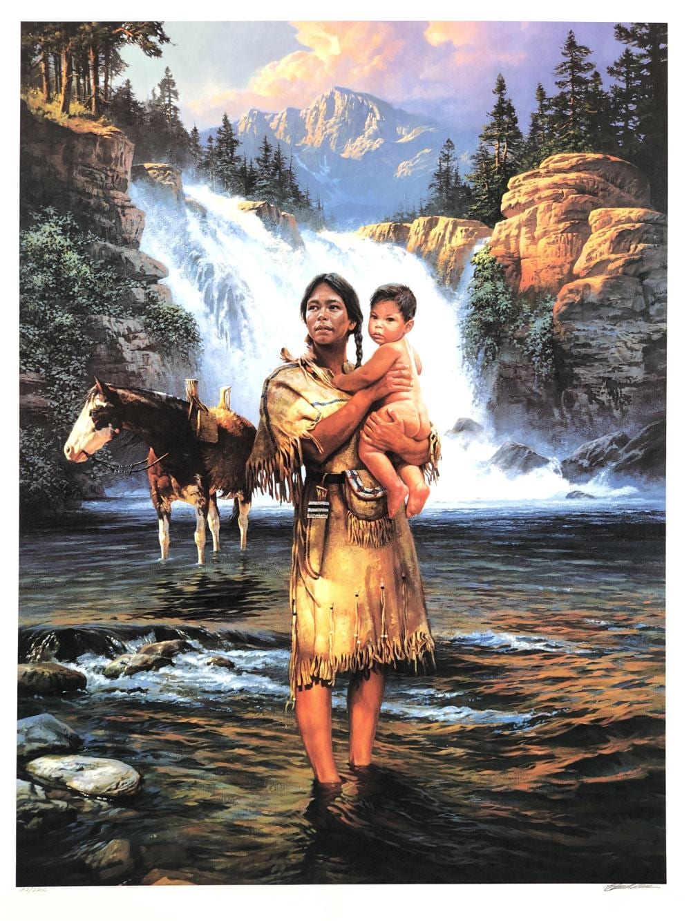 Chuck Ren comparable auction result: chuck ren wilderness child ltd ed signed print