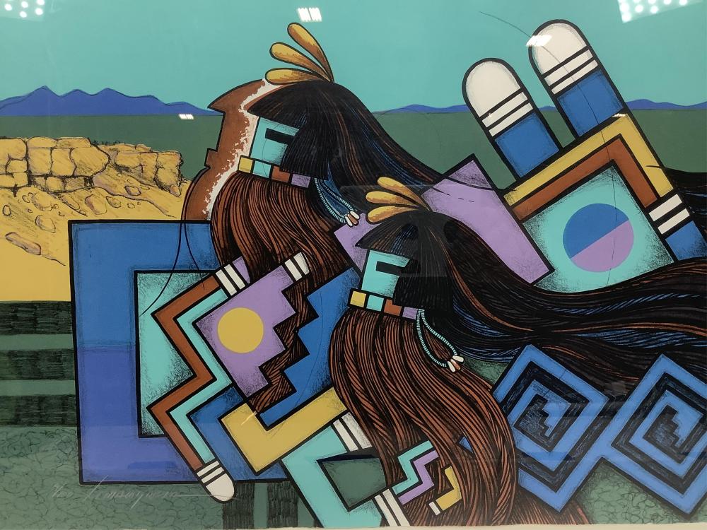 Michael Kabotie comparable auction result: michael kabotie rain spirits limited edition lithograph