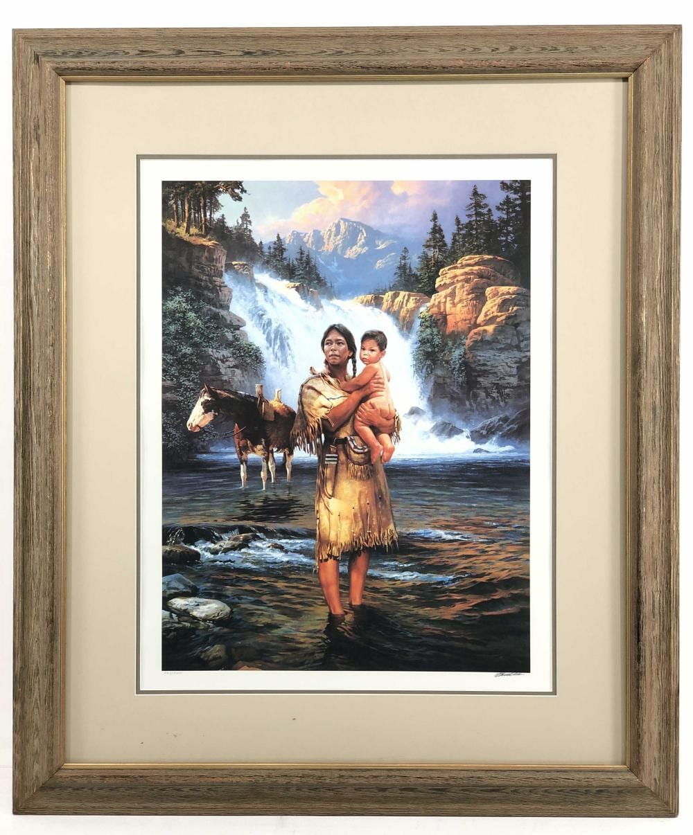 Chuck Ren comparable auction result: chuck ren wilderness child ltd ed signed print