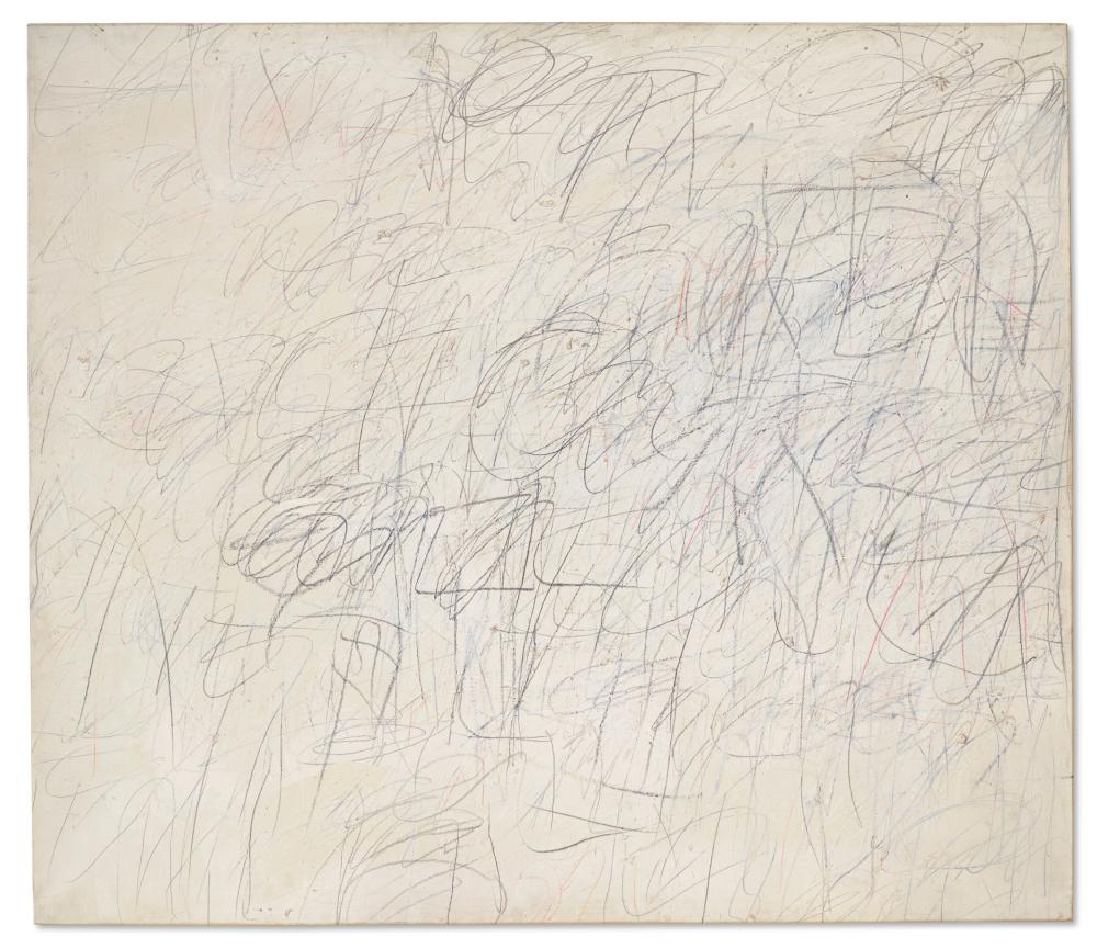 Cy Twombly (1928-2011) Untitled oil-based house paint, wax crayon, colored comparable sale
