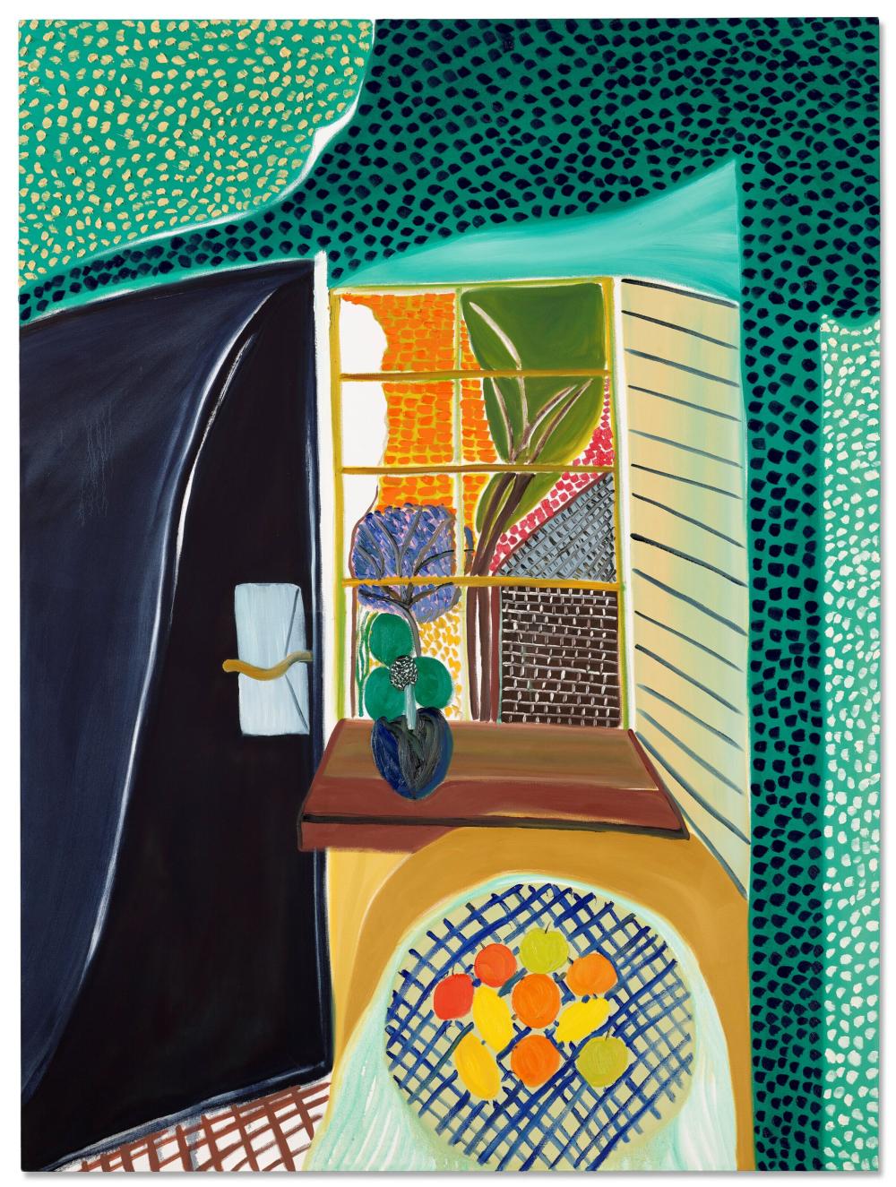 Matthew Wong (1984-2019) Green Room oil on canvas 96 x 72 in. (243.8 x 182. comparable sale