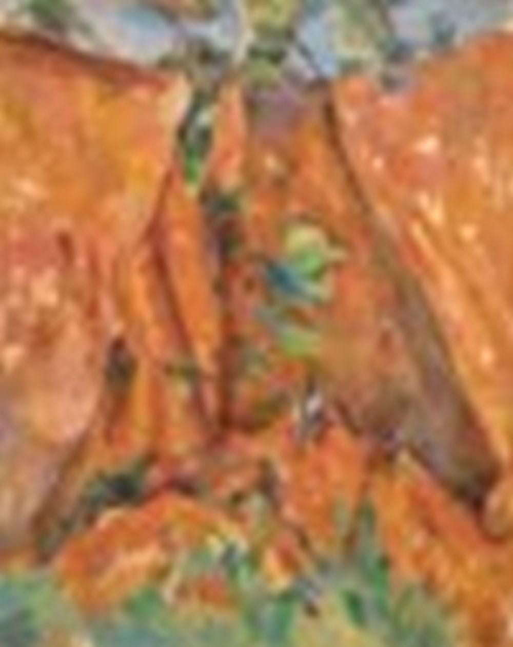 Paul Cezanne (1839-1906) Dans la carrière de Bibémus oil on canvas 31 7/8 x comparable sale