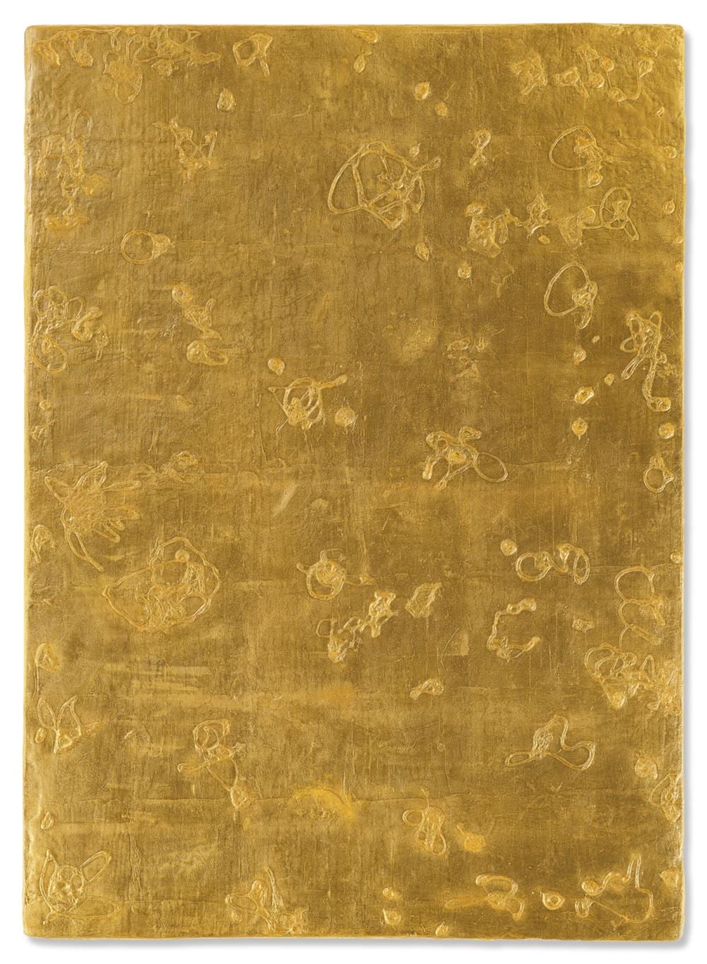 Yves Klein (1928-1962) Untitled Monogold, (MG 21) gold leaf on wood panel 2 comparable sale
