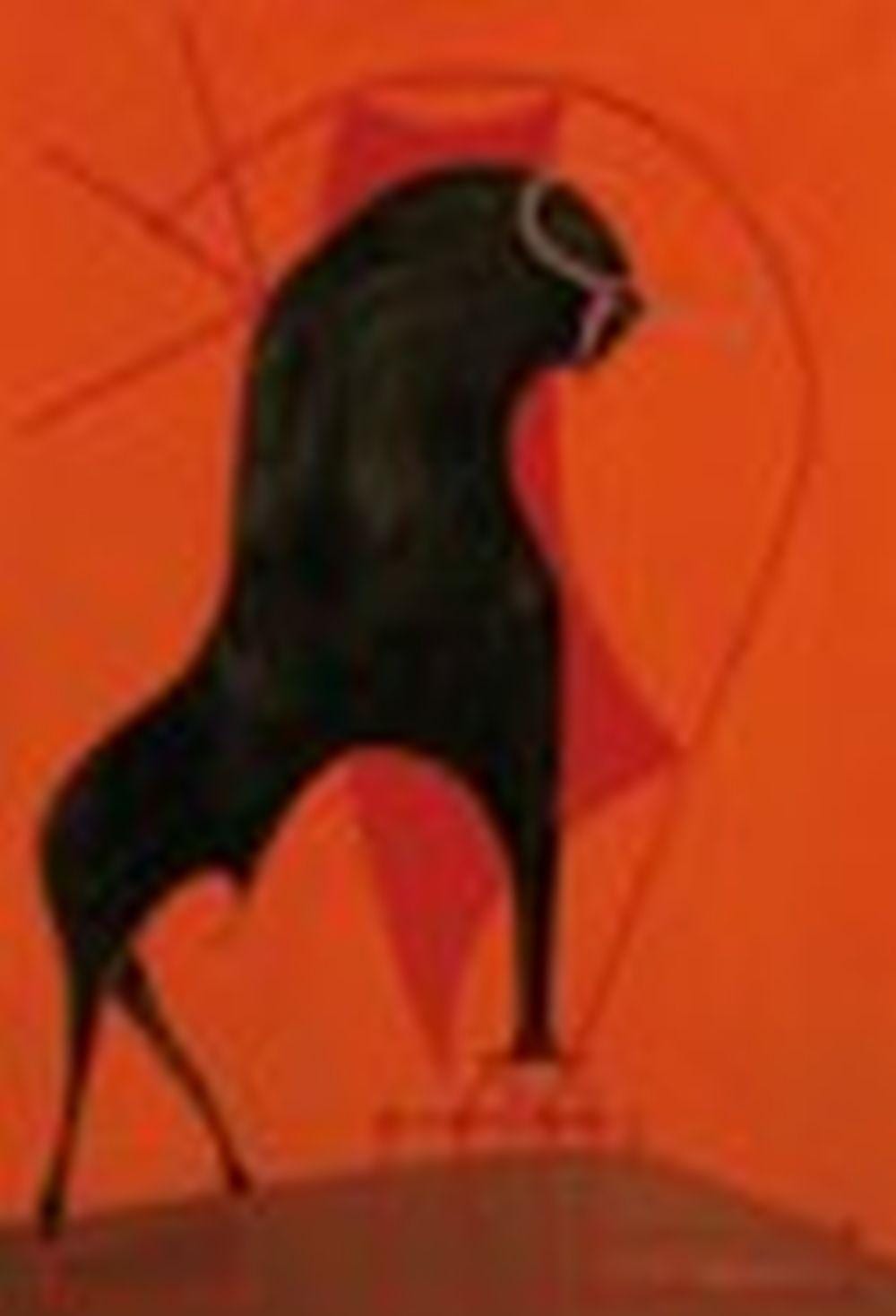 Oscar Domínguez comparable auction result: oscar dom nguez 1906 1958 taureau oil on canvas 28 3 4 x 19 3 4 in 73 x