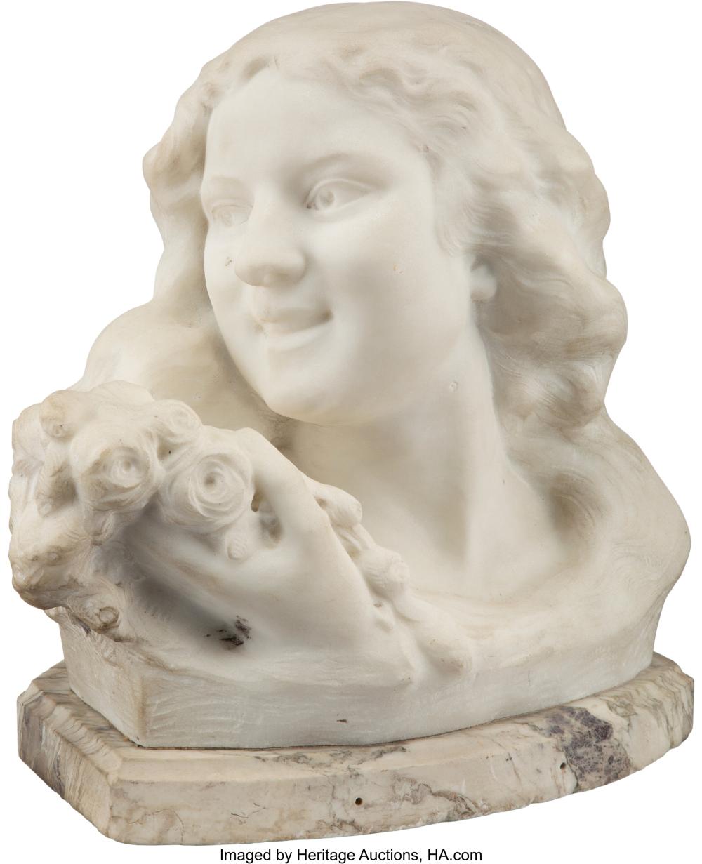 Frans Jochems comparable auction result: frans jochems belgium 1880 1949 bust of a girl circa 1920 carved marble 15 1