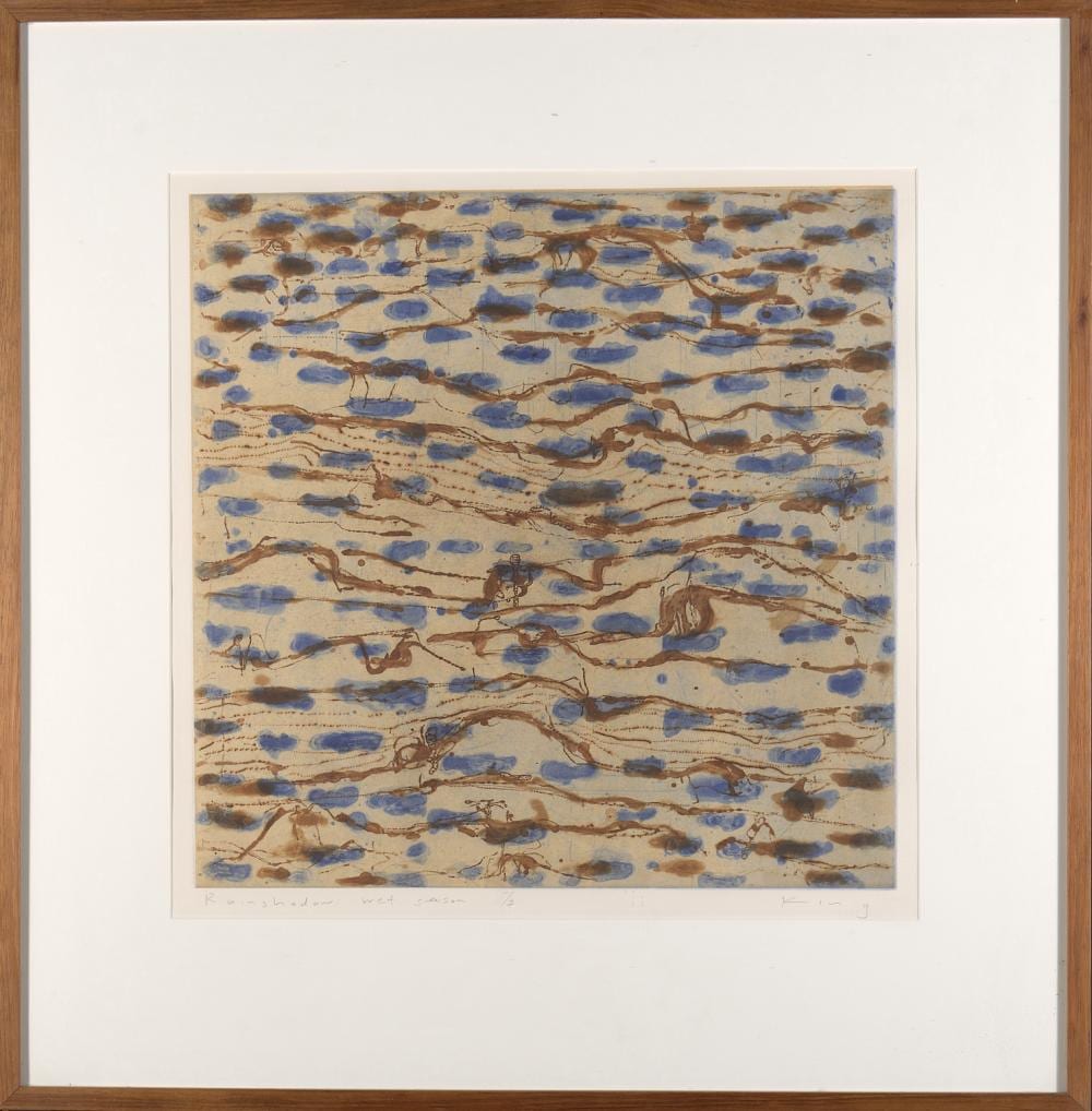 Martin King comparable auction result: martin king born 1957 rainshadow wet season etching and aquatint ed 7 7