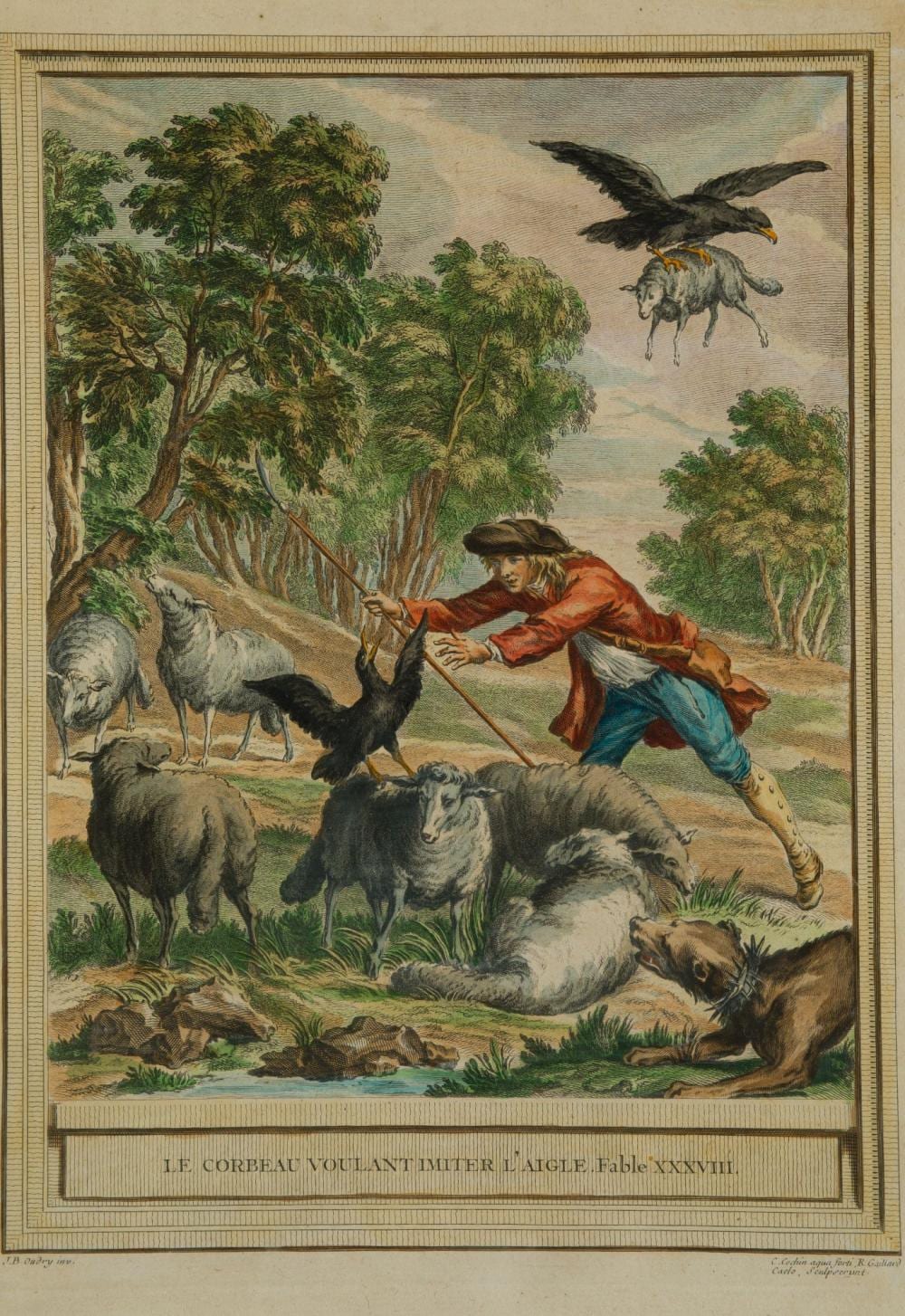 René (1719) Gaillard comparable auction result: robert gaillard robert gaillard paris 1722 1785 pierre quentin chedel ch lons sur marne 1705 1763 the crow wanting to imitate the eagle the bat and the two weasels