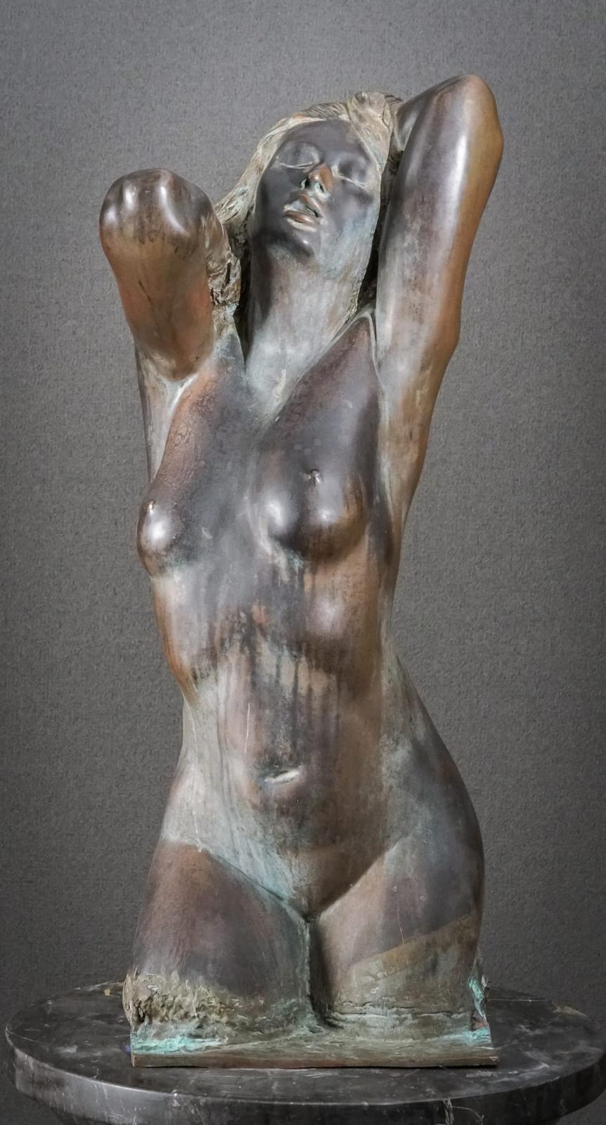 Ramón Lago comparable auction result: ram n lago cuban american b 1947 torso of a nude 1992 height of sculpture 31 in 78 7 cm height overall with pedestal 66 1 2 in 168 9 cm