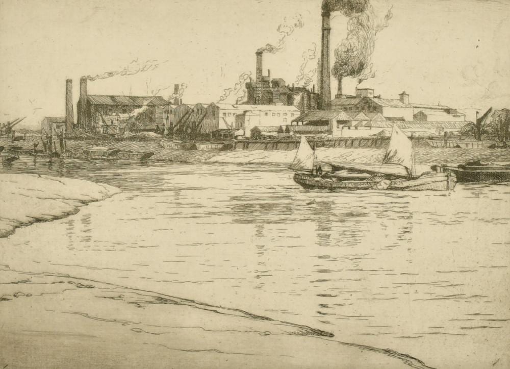 leslie moffat ward 1888 1978 british low tide hammersmith etching signed and inscribed in pencil 8 x · John Nicholson's Fine Art Auctioneers & Valuers · 2022-05-11 Leslie Moffat Ward comparable auction result: leslie moffat ward 1888 1978 british low tide hammersmith etching signed and inscribed in pencil 8 x