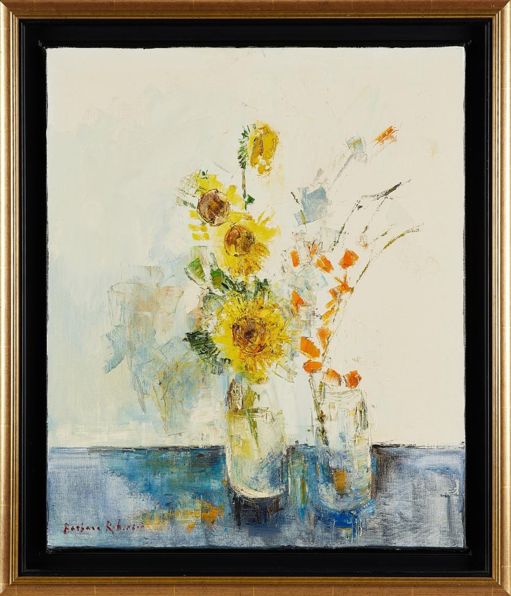 barbara robinson british b 1928 sunflowers · The Pedestal · 2022-05-17 Barbara Robinson comparable auction result: barbara robinson british b 1928 sunflowers