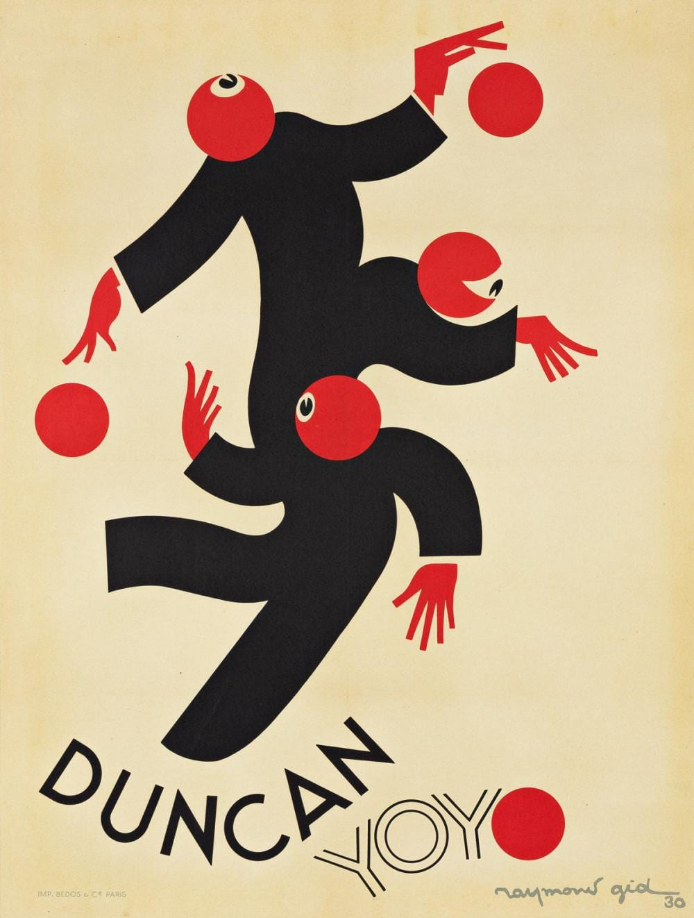 raymond gid 1905 2000 duncan yoyo 1930 30 x23 inches 80 x59 cm bedos cie paris · Swann Auction Galleries · 2022-05-19 Raymond Gid comparable auction result: raymond gid 1905 2000 duncan yoyo 1930 30 x23 inches 80 x59 cm bedos cie paris