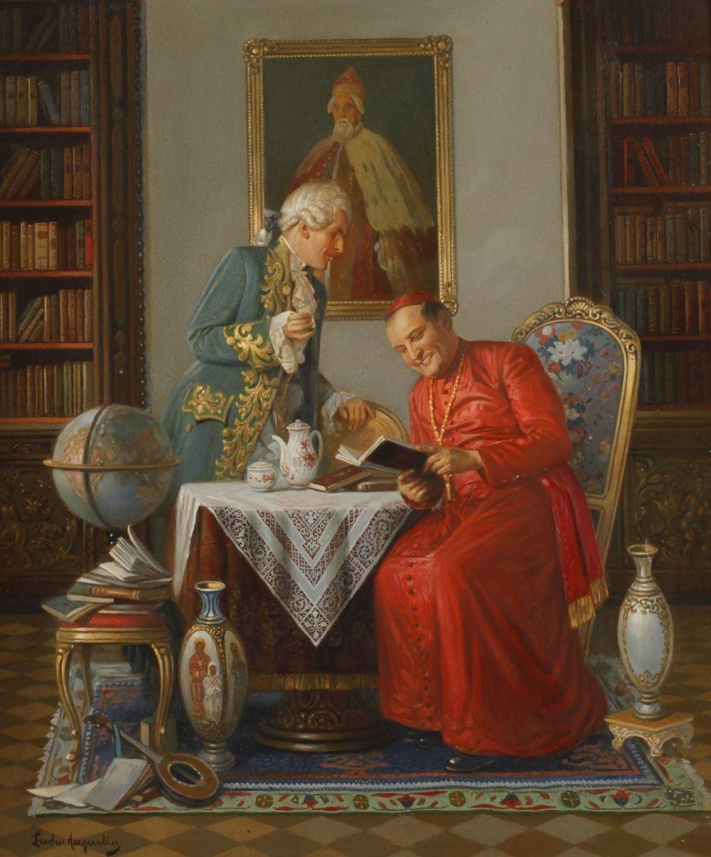 Ludwig Augustin comparable auction result: ludwig augustin in der bibliothek