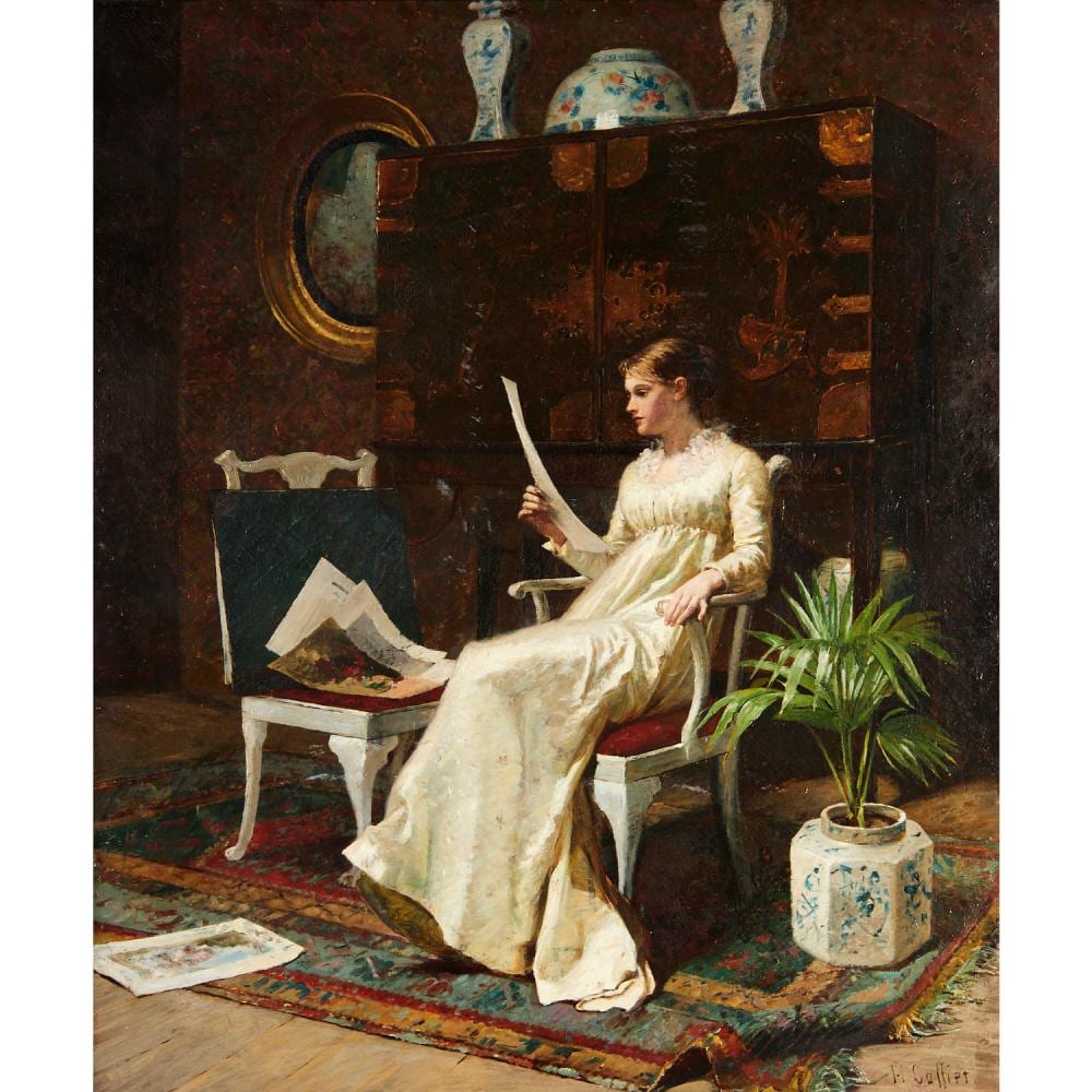 Hector Caffieri comparable auction result: hector caffieri oil on canvas