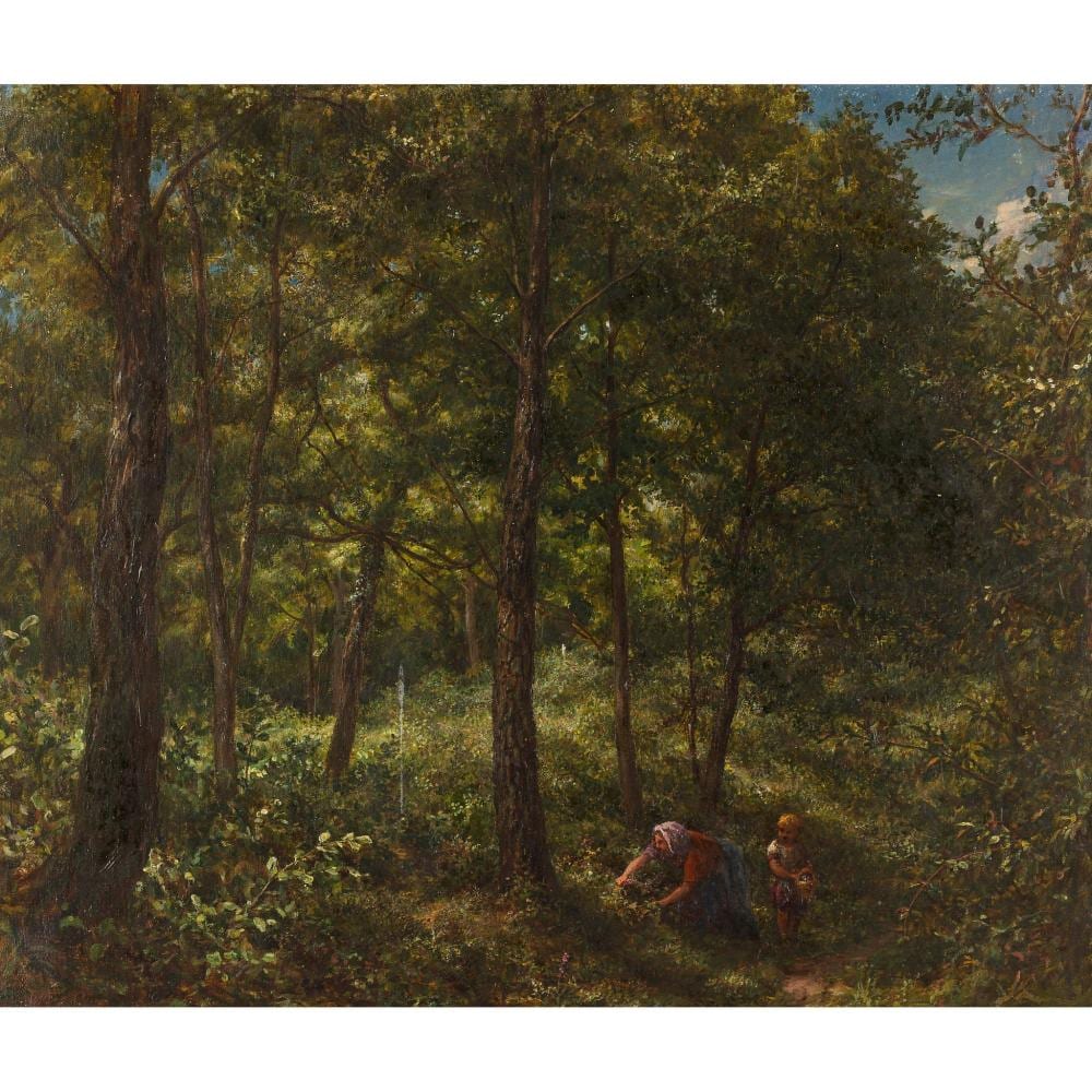 William Linnell comparable auction result: william linnell british 1826 1906 gathering wild berries