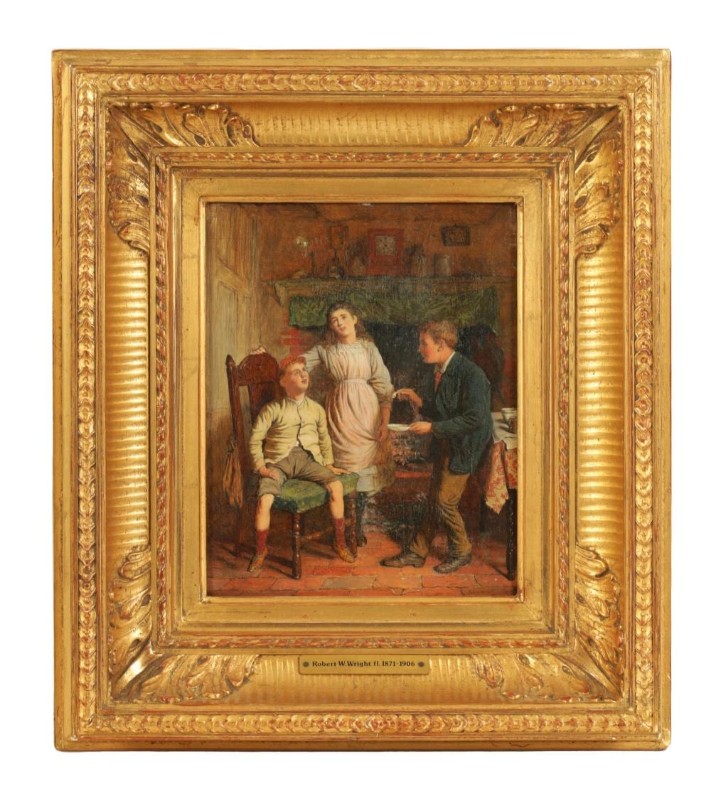 Robert W. Wright comparable auction result: robert w wright fl 1871 1906 late 19th century oil on board