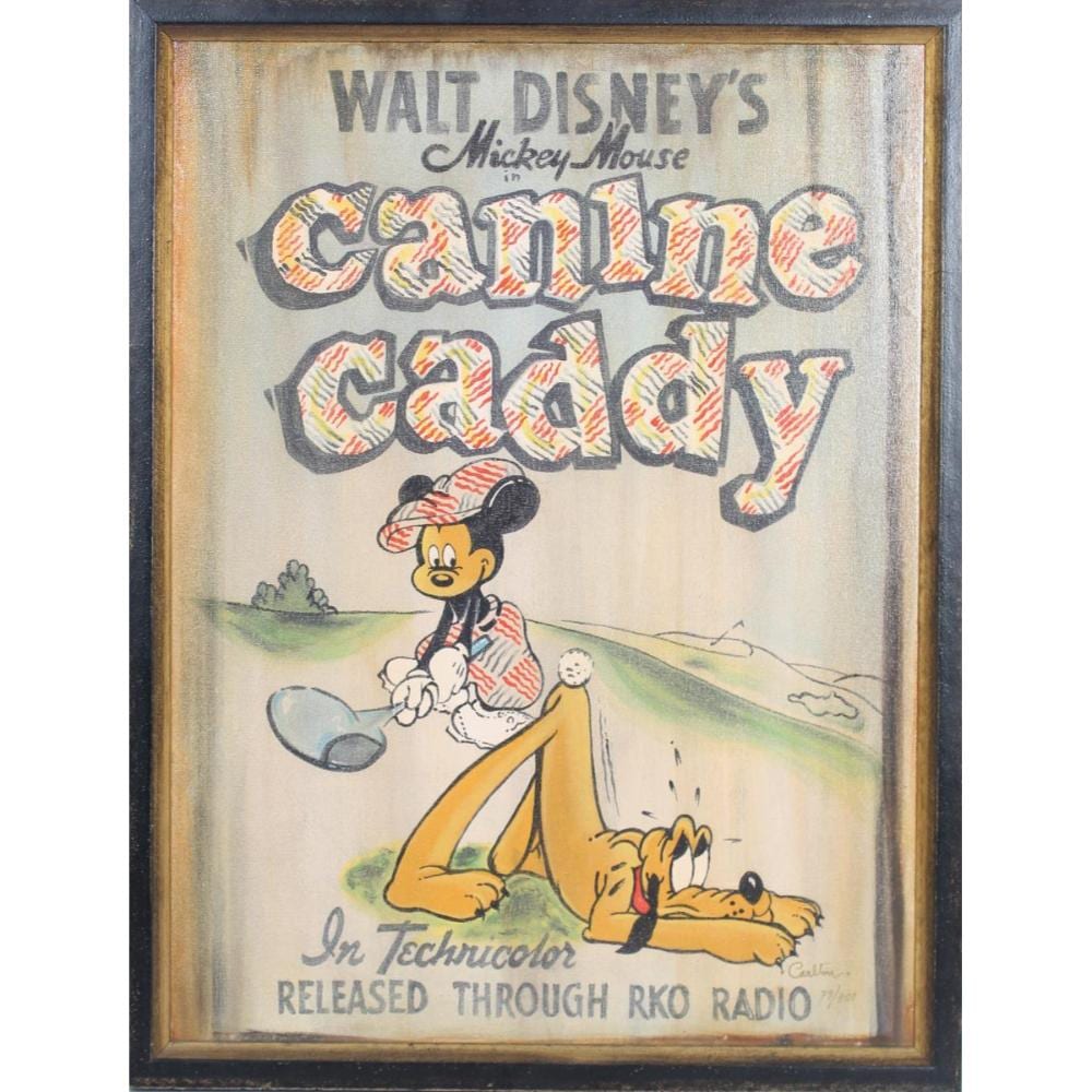 Trevor Carlton comparable auction result: trevor carlton signed giclee canine caddy