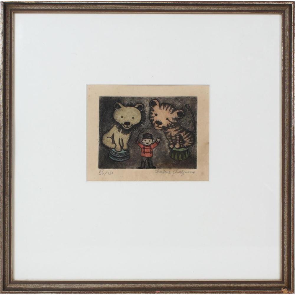 Christine Chagnoux comparable auction result: christine chagnoux b 1939 fr color etching