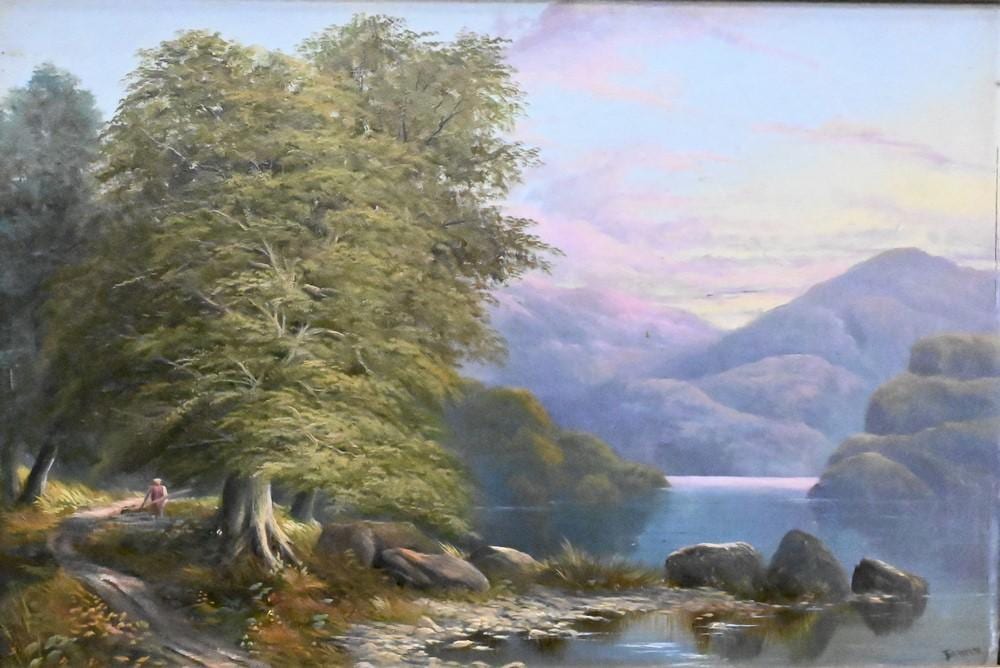 Henry Thomas Dawson comparable auction result: henry thomas dawson united kingdom 1860 1896 mountainous landscape on lake oil on board signed lower right 12 x 18