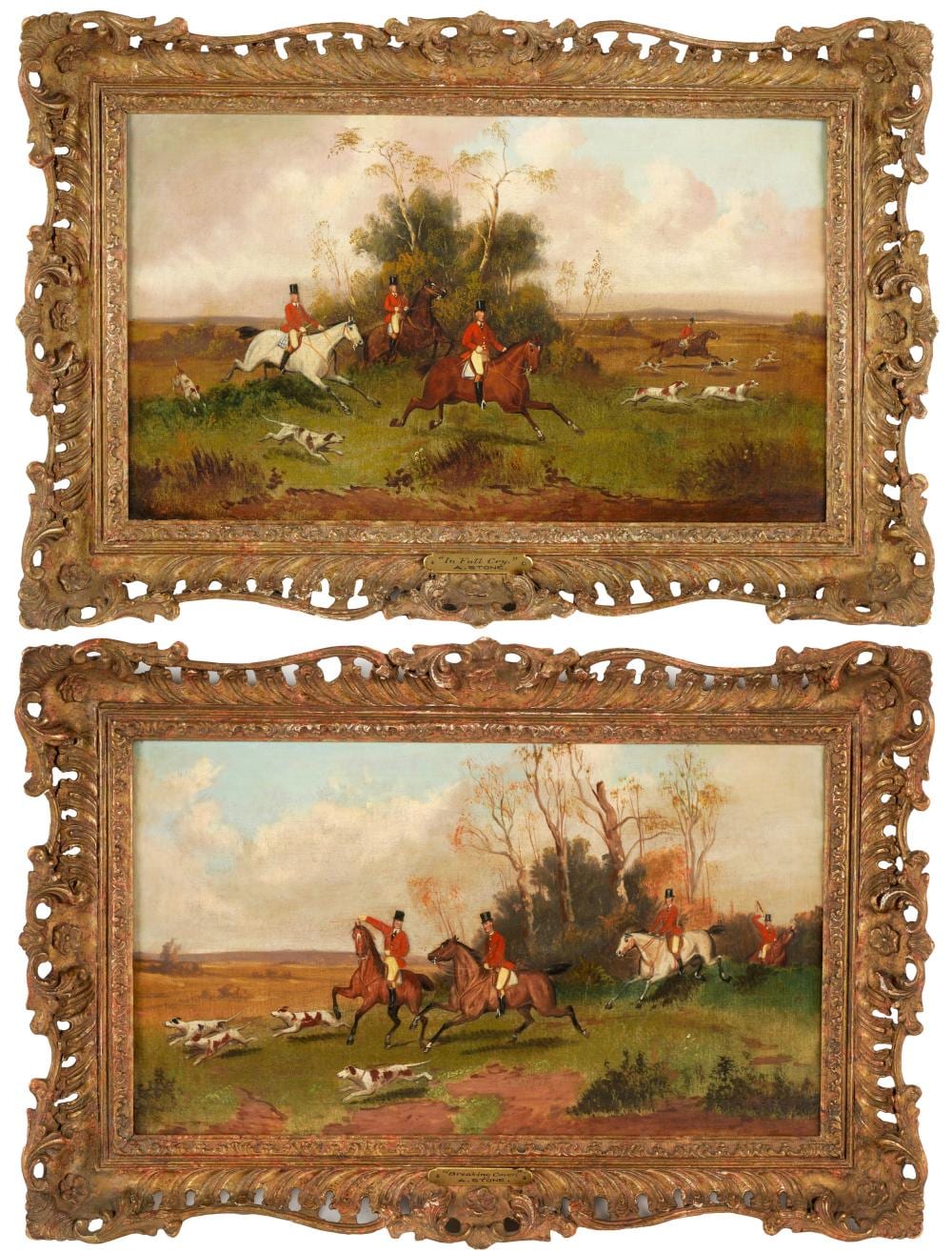 Ada Stone comparable auction result: ada stone 1879 1904 two hunt scenes
