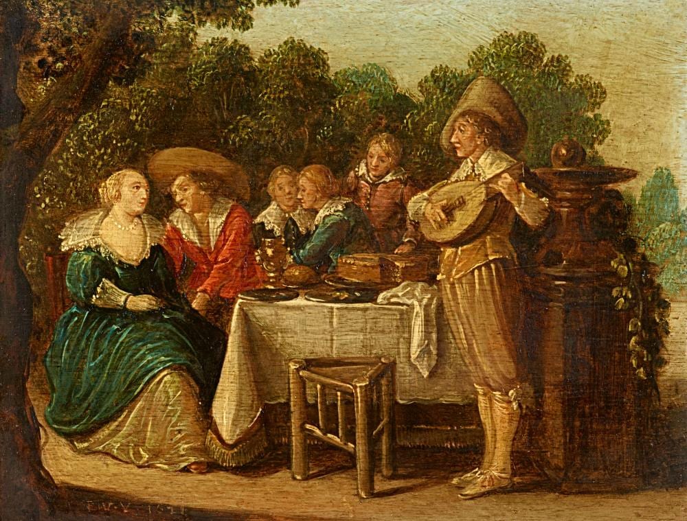 Esaias van de Velde comparable auction result: esaias van de velde attributed to merry company in the open air