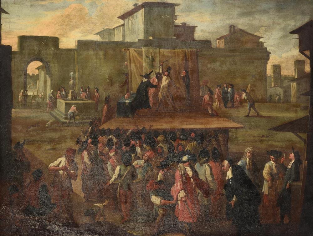 Marco Marcola comparable auction result: marco marcola italian c 1740 1793 comici ambulante