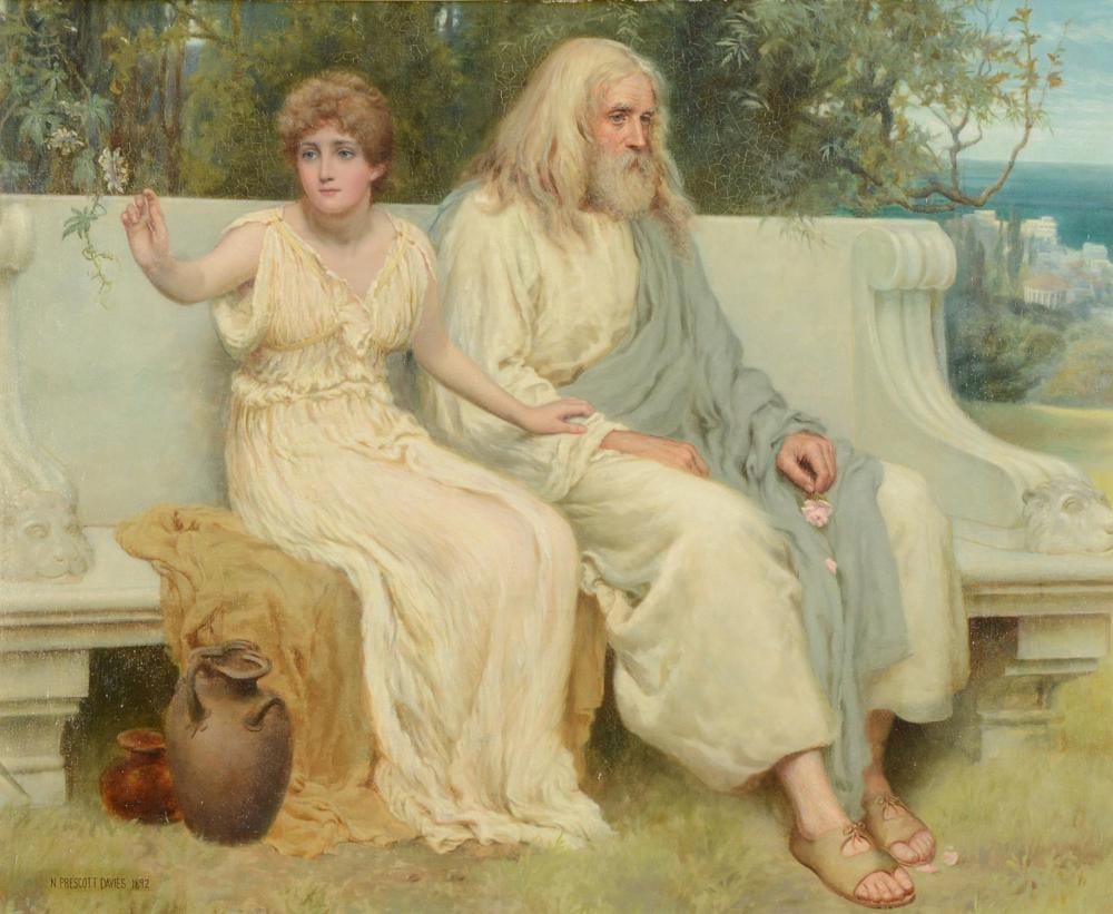 Norman Prescott Davies comparable auction result: norman prescott davies british 1862 1915 youth and age