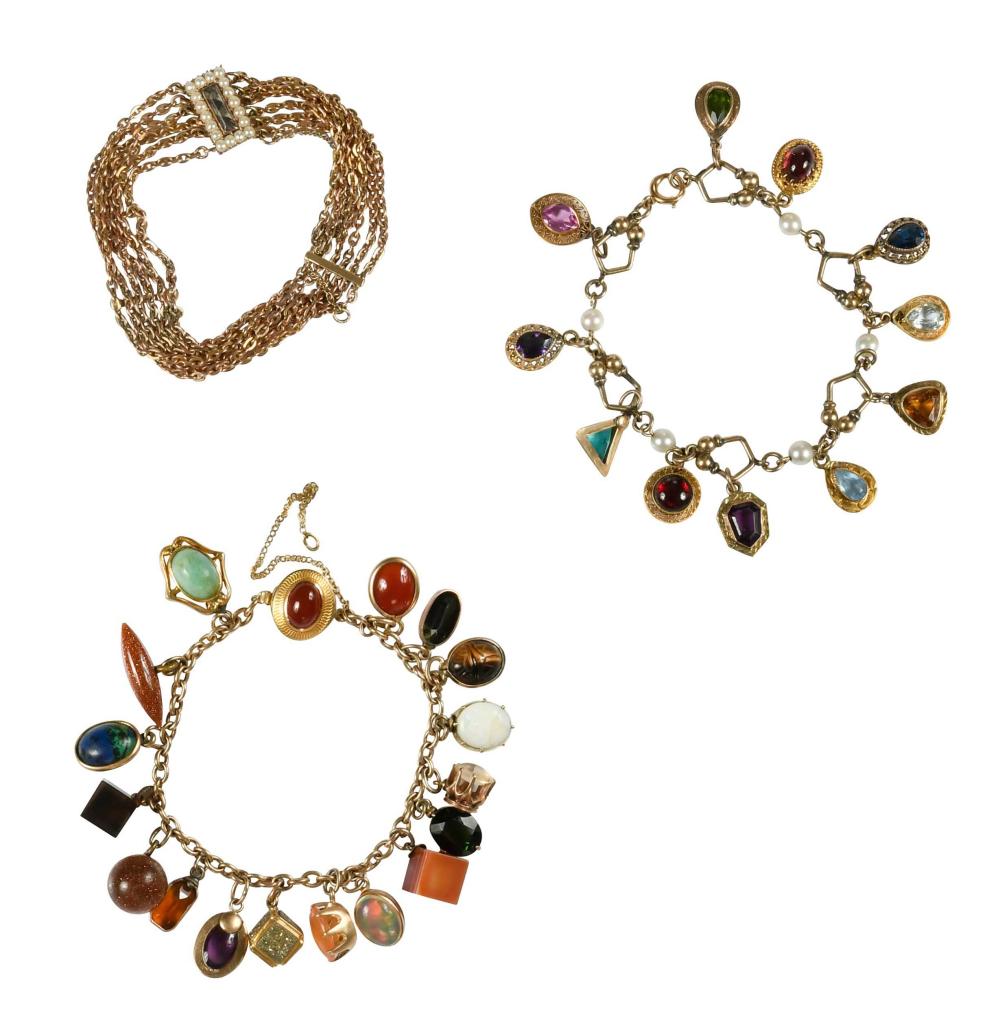 Three Antique Gold Bracelets sold by Brunk Auctions, lot 734 — auction record photograph