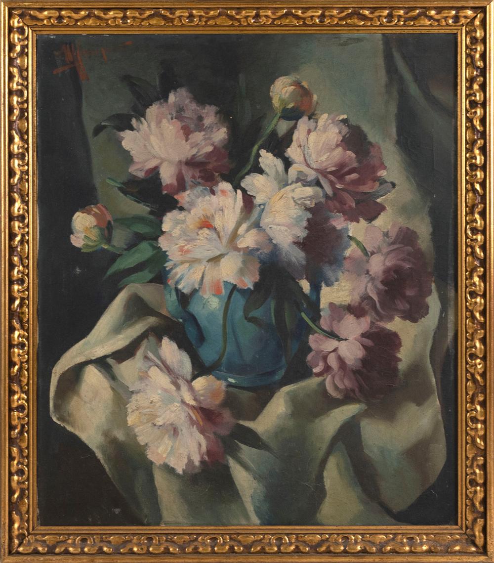 Maurice Compris comparable auction result: maurice compris massachusetts the netherlands 1885 1939 floral still life oil on canvas 30 x 25 framed 35 x 29