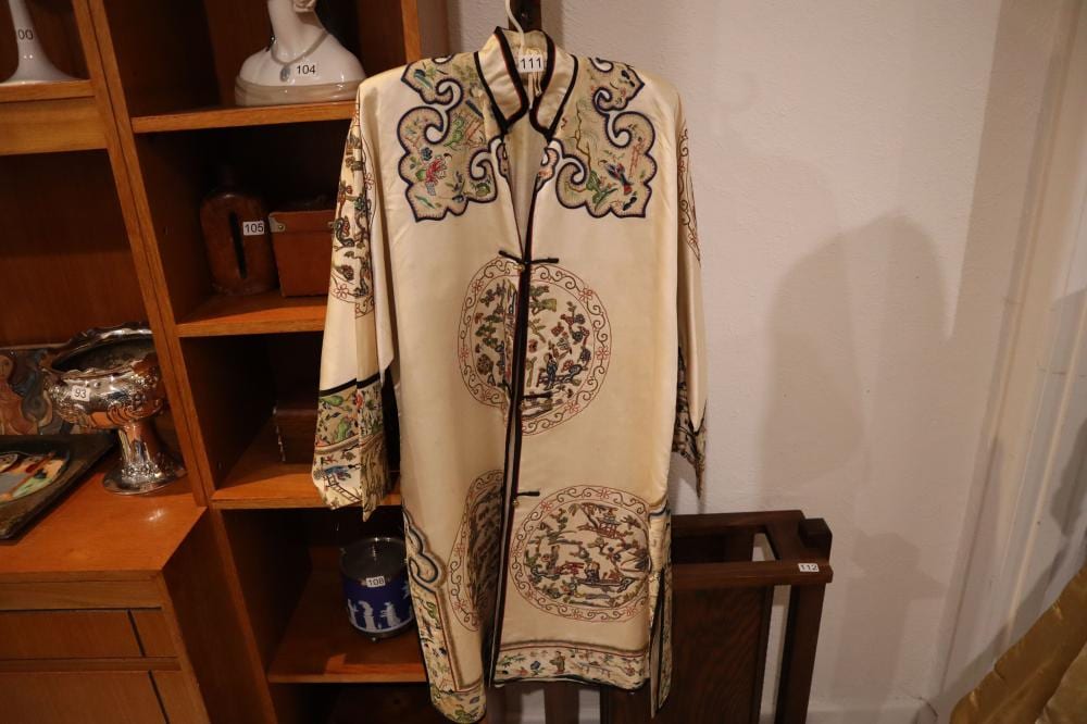 Early 20th century silk embroidered kimono jacket… sold by Amanda Addams Auctions, lot 111 — auction record photograph