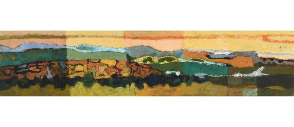 Merrill Dean Mahaffey comparable auction result: merrill dean mahaffey american b 1937 a painting illuminated cliff 1961