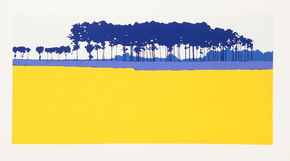 Daniel Riberzani comparable auction result: daniel riberzani peupliers bleus screenprint