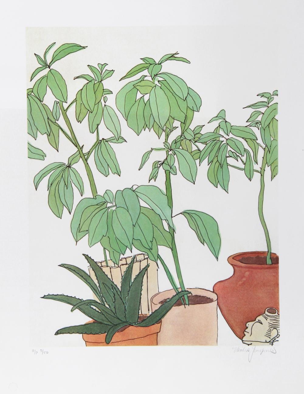 Vasilios Janopoulos comparable auction result: vasilios janopoulos iris terrace lithograph