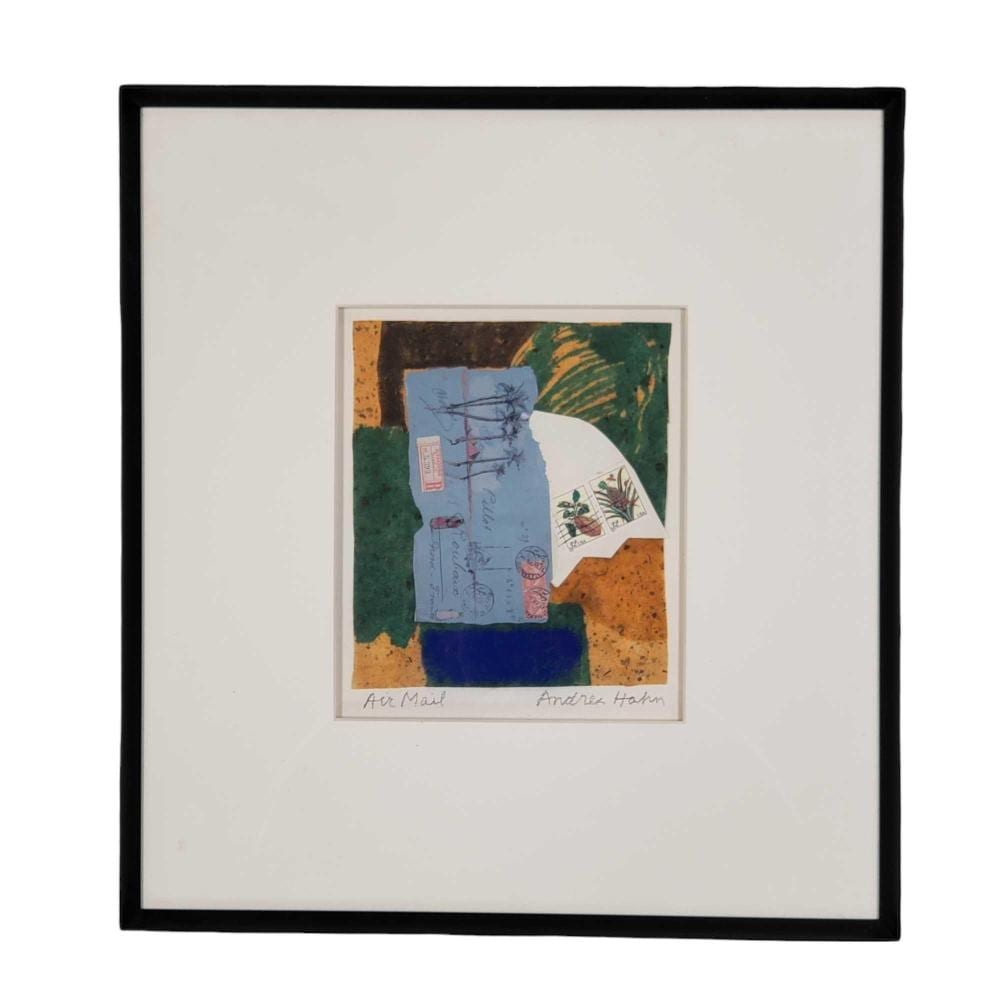 Andrea Hahn comparable auction result: andrea hahn air mail mixed media artwork
