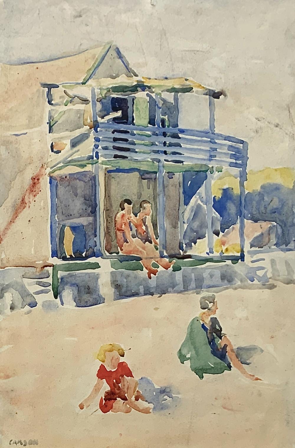 frank carson 1881 1968 bathers c 1929 30 watercolor · Bakker Auctions · 2022-05-21 Frank Carson comparable auction result: frank carson 1881 1968 bathers c 1929 30 watercolor