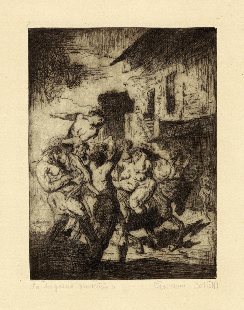 Giovanni Costetti comparable auction result: giovanni costetti la bagascia frustata 1908 circa
