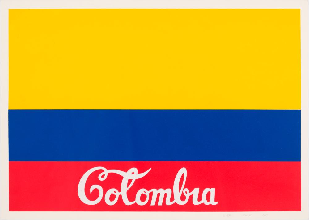 Antonio Caro (1950-2021) Bandera, 1977 Serigrafía Medidas: 48 x 70 cm Ed. 11/60 comparable sale