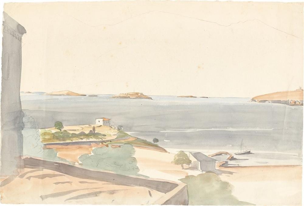 Theodor Leopold Weller comparable auction result: islands in the mediterranean