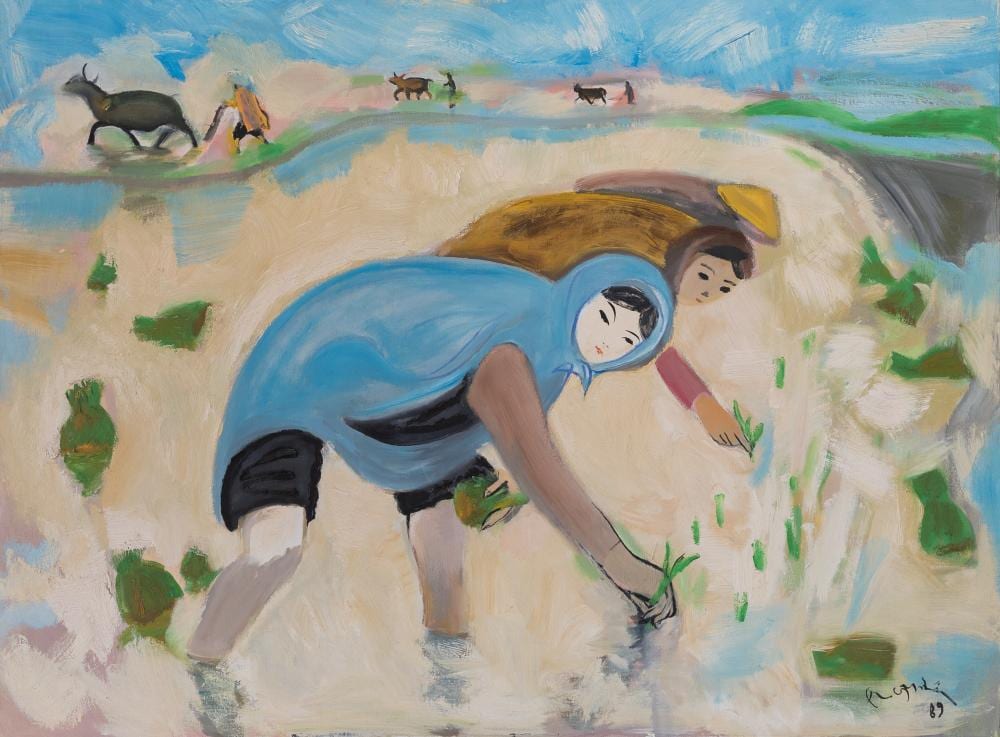 Cong Nhan Luu comparable auction result: luu cong nhan 1931 2007 women in a field