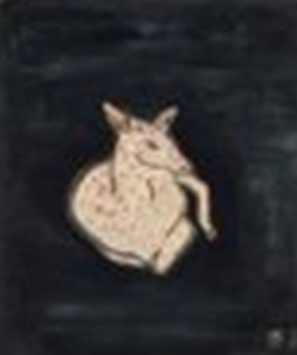 Sanyu (CHANG YU, 1895-1966) Doe oil on masonite 26.5 x 21.5 cm. (10 3/8 x 8 comparable sale