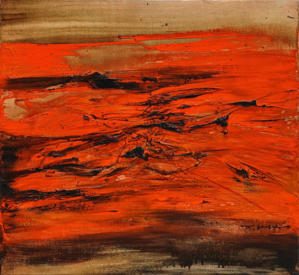 Zao Wou-Ki (ZHAO WUJI, 1920 - 2013) 14.10.64 oil on canvas 46 x 50 cm. (18 comparable sale