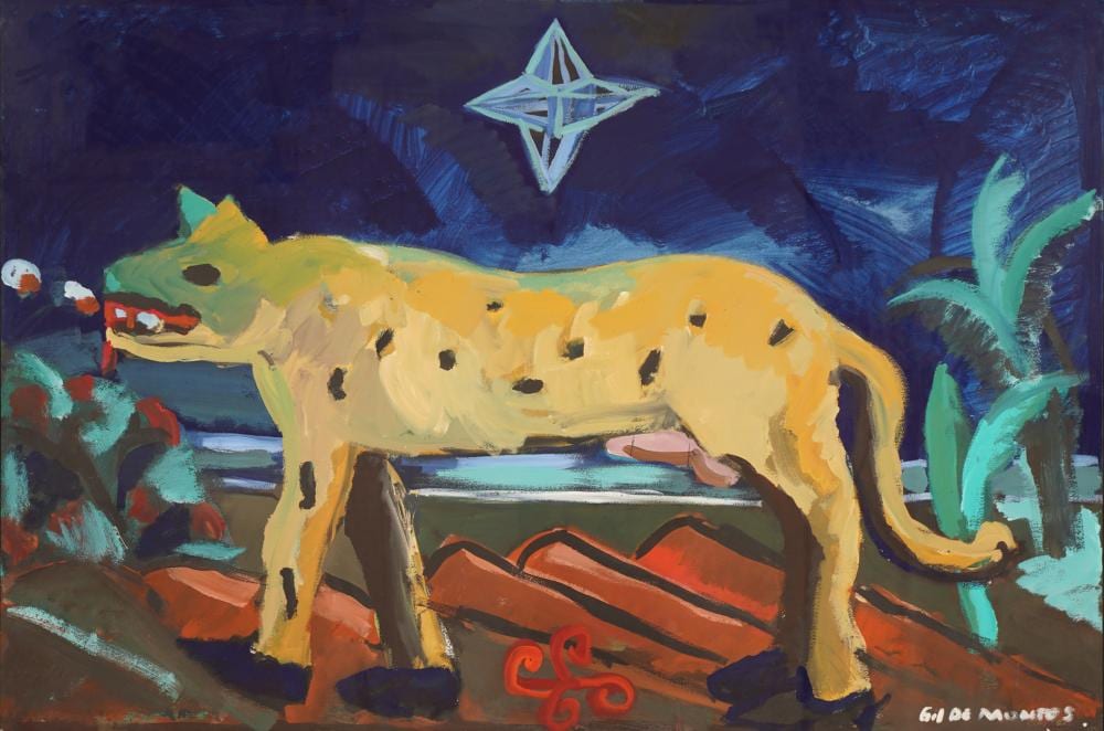 Roberto Gil de Montes comparable auction result: roberto gil de montes b 1950 jaguar with shoes