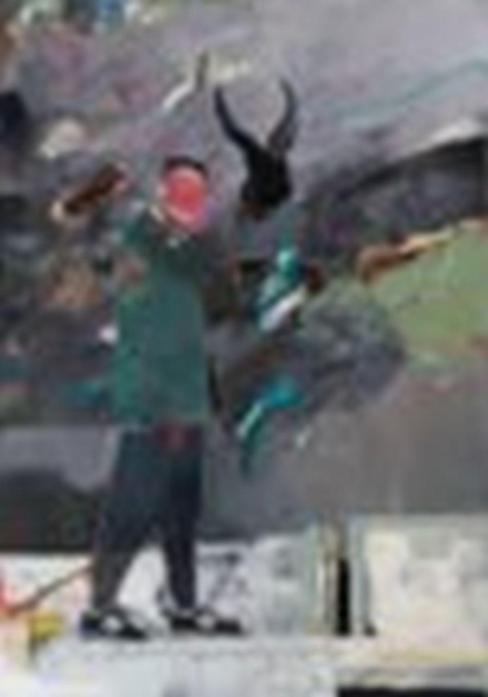 Adrian Ghenie (B. 1977) Self Portrait in 1945 oil on canvas 199.5 x 140.1 c comparable sale