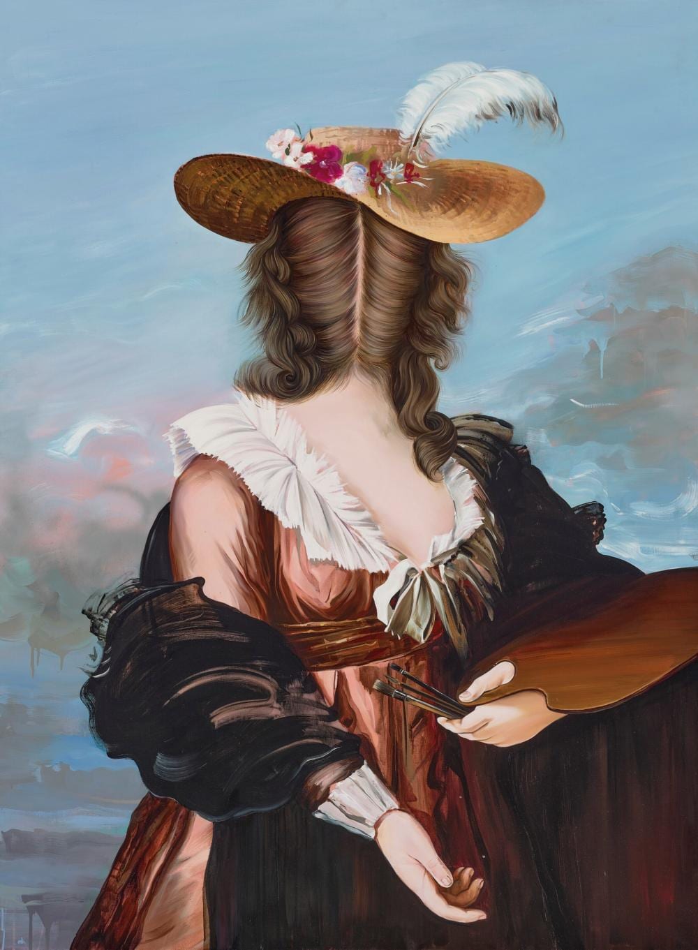 Ewa Juszkiewicz (B. 1984) Slomkowy Kapelusz (wg Louise Elisabeth Vigee-Lebr comparable sale