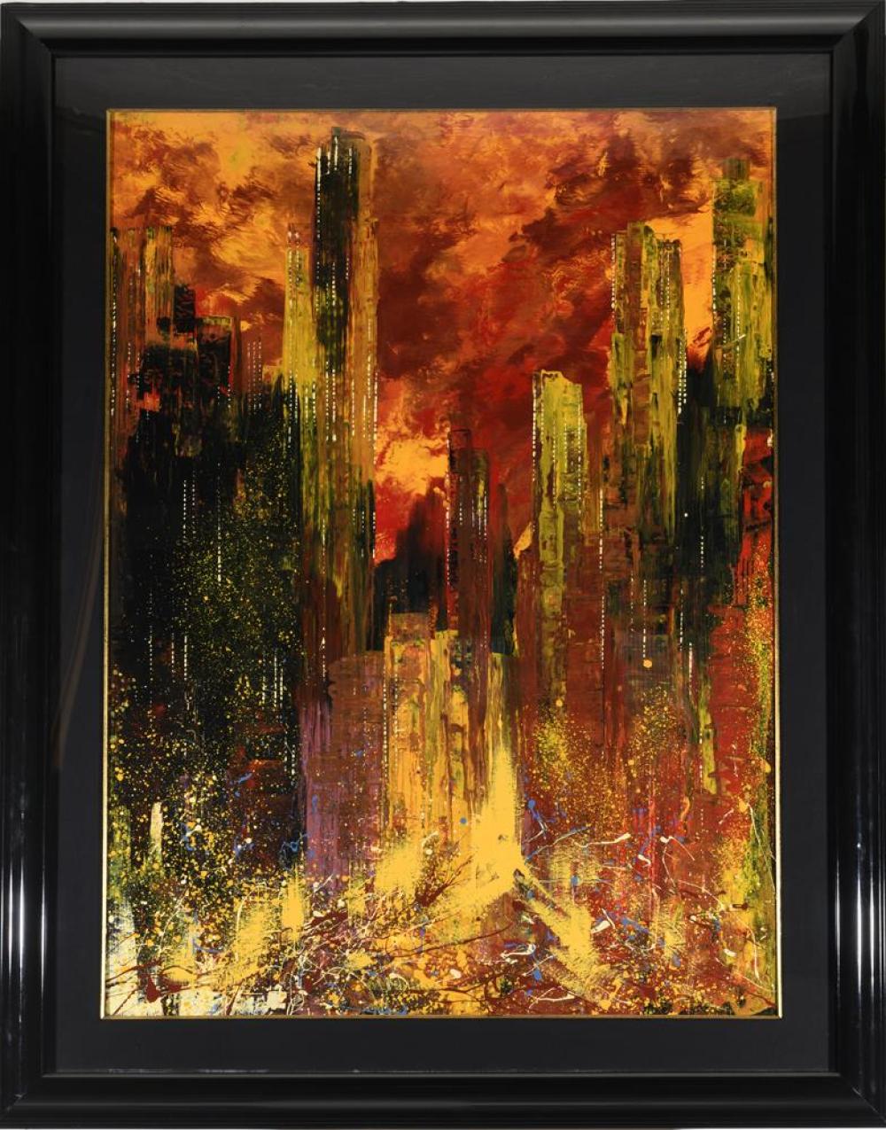 christian claerebout french born 1947 city series oil on paper framed not examined out of frame · Sloans & Kenyon · 2022-05-26 Christian Claerebout comparable auction result: christian claerebout french born 1947 city series oil on paper framed not examined out of frame