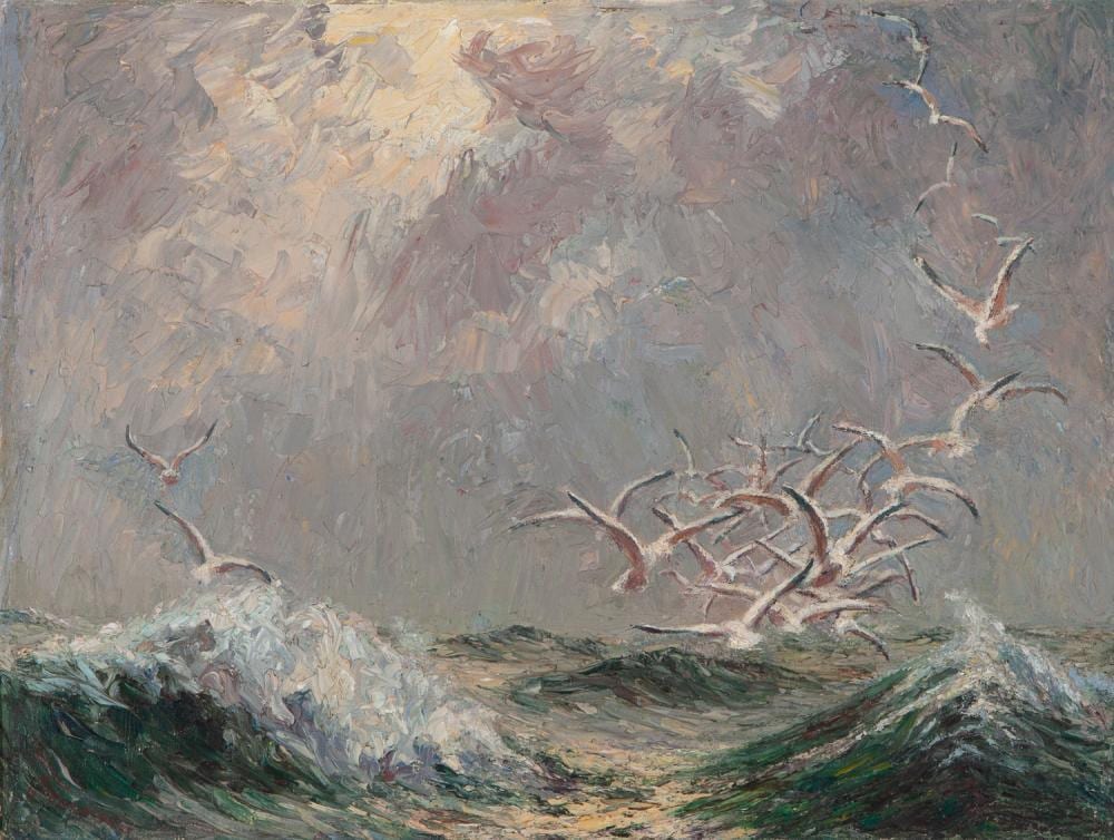 Audrey Edith Greenhalgh comparable auction result: audrey edith greenhalgh the gull s way oil on board