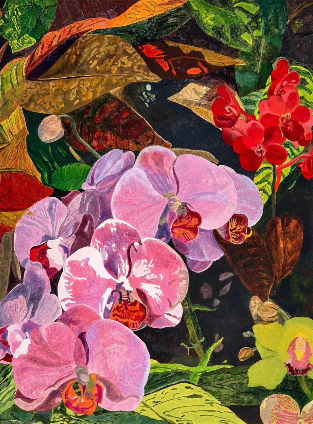 Graham Marchant comparable auction result: graham marchant 1948 orchid arrangement i oil on clayboard 60 x 45 5 cm frame 64 x 49 x 2 cm