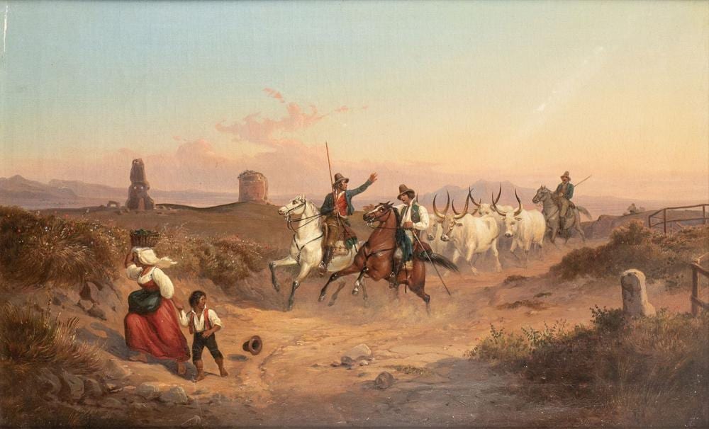 Carl Christian Vogel von Vogelstein comparable auction result: carl christian vogel von vogelstein wildenfels 1788 munich 1868 herdsmen with oxen