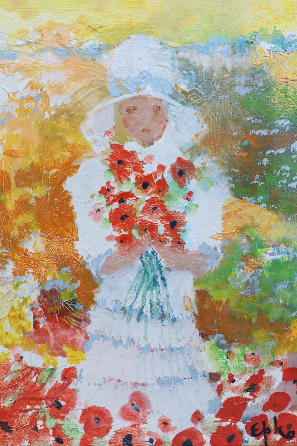 Epko Albert Jan Willering comparable auction result: epko willering painting woman with flowers