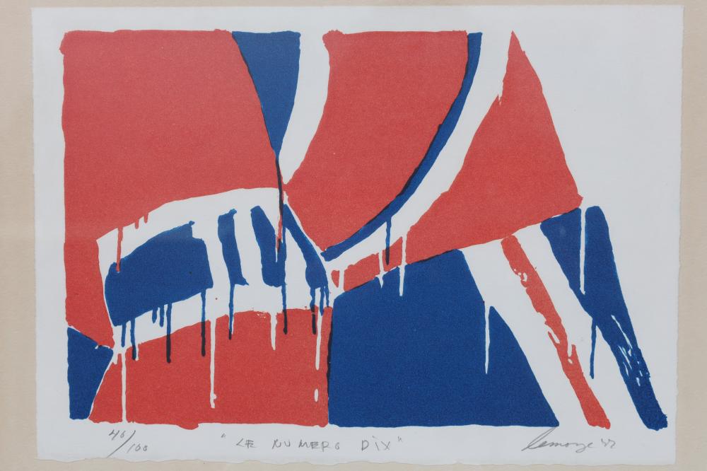 Serge Lemoyne comparable auction result: serge lemoyne serigraph le numero dix guy lafleur