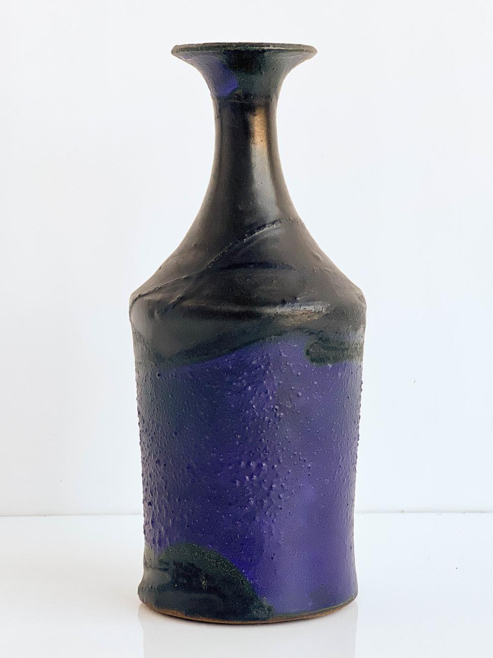 William Wyman comparable auction result: william wyman black and blue vase